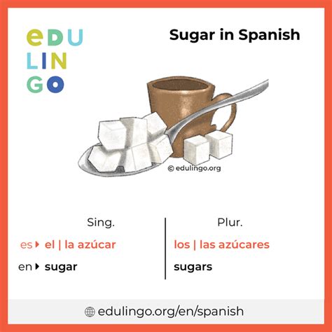 Sugar in Spanish .